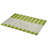 Speciaal ontwerp van groene stripes Polka Dots Snijplank (Hoek)