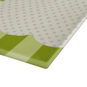 Speciaal ontwerp van groene stripes Polka Dots Snijplank (Hoek)