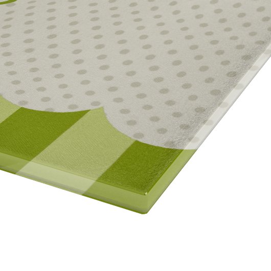 Speciaal ontwerp van groene stripes Polka Dots Snijplank (Hoek)