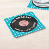 Speciaal ontwerp van het album van Music Retro Kartonnen Onderzetters (Schuin)