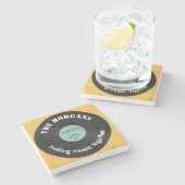 Speciaal ontwerp van het album van Music Retro Stenen Onderzetter (Zijkant)