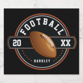 Speciaal ontwerp van het Football Likeurfles Etiket (Enkel label)