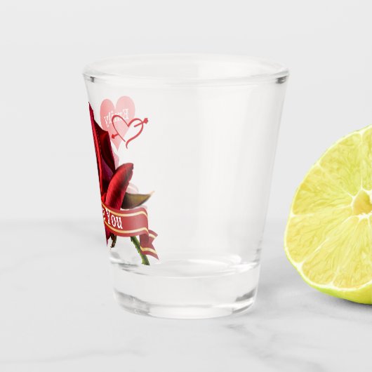 Speciaal ontwerp van het Roos van de Valentijn Shot Glas (Rechts)