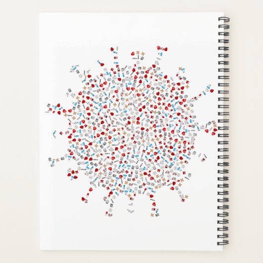 Speciaal ontwerp van het Virus Germs Art Planner (Achterkant)