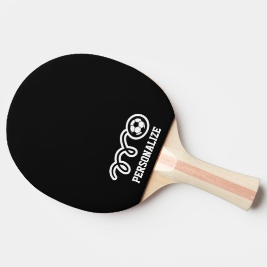 Speciaal ontwerp van het voetbal pingelt pongpedde tafeltennisbatje (Zijkant)