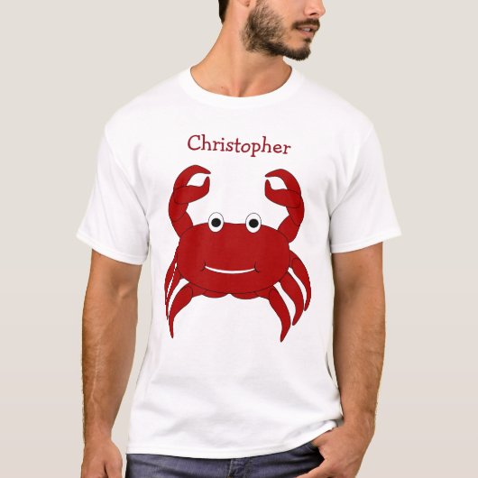 Speciaal ontwerp van krab t-shirt (Voorkant)