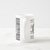 Speciaal ontwerp van muziekscore porselein kop (Achterkant)