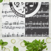 Speciaal ontwerp van muziekscore Theedoek (Gevouwen)