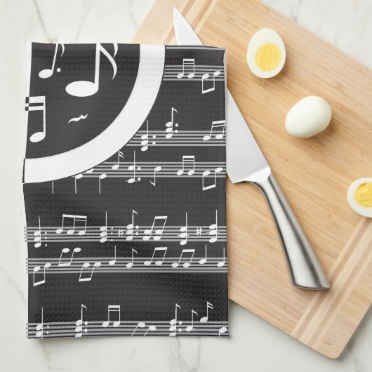 Speciaal ontwerp van muziekscore Theedoek (Quarter Fold)