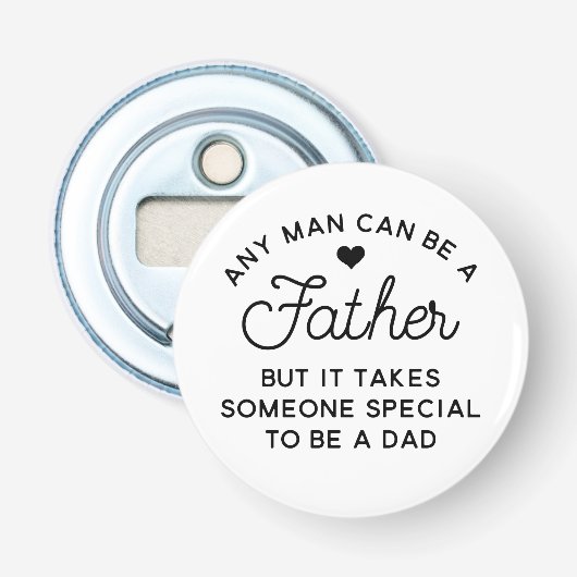 Speciaal ontwerp van papa-offerte button flesopener (Voorkant)