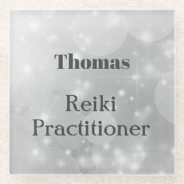 Speciaal ontwerp van Reiki Practitioner Glazen Onderzetter