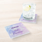 Speciaal ontwerp van Reiki Practitioner Glazen Onderzetter (Schuin)
