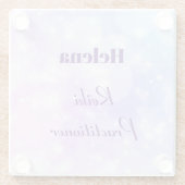 Speciaal ontwerp van Reiki Practitioner Glazen Onderzetter (Achterkant)