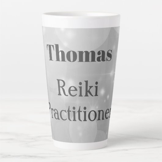 Speciaal ontwerp van Reiki Practitioner Latte Mok (Voorkant)