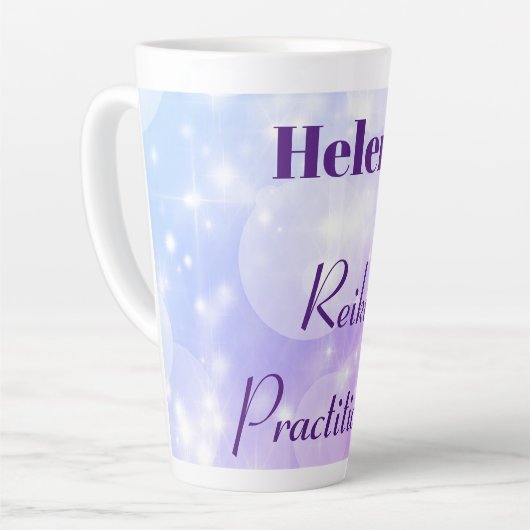 Speciaal ontwerp van Reiki Practitioner Latte Mok (Linkerhoek)