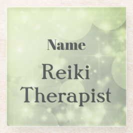 Speciaal ontwerp van Reiki Therapist Glazen Onderzetter