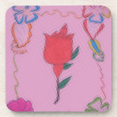 Speciaal ontwerp van Roos Bier Onderzetter (Voorkant)