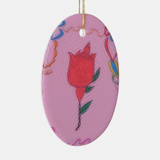 Speciaal ontwerp van Roos Keramisch Ornament (Rechts)