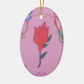 Speciaal ontwerp van Roos Keramisch Ornament (Links)