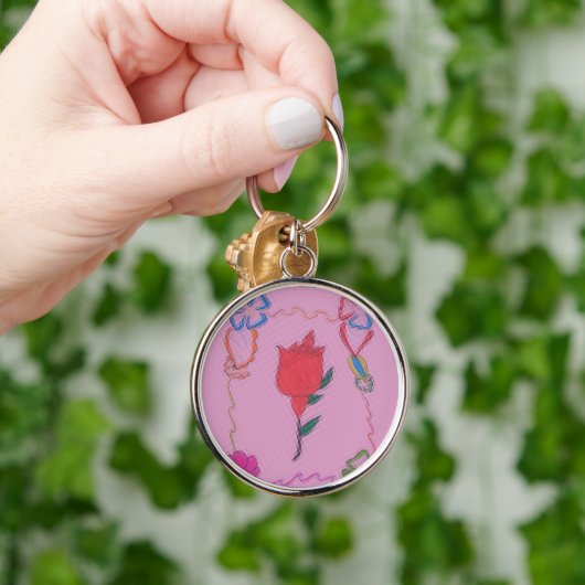 Speciaal ontwerp van Roos Sleutelhanger (Hand)