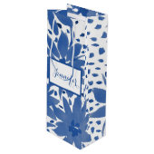 Speciaal ontwerp van wijn - Blauw cadeautas (Voorkant Gekanteld)
