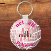 Speciaal ontwerp voor Disco Ball-ontwerp netball-t Sleutelhanger (Voorkant)