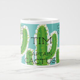 Speciaal ontwerp voor "Kapitein Cactus" Jumbo Grote Koffiekop