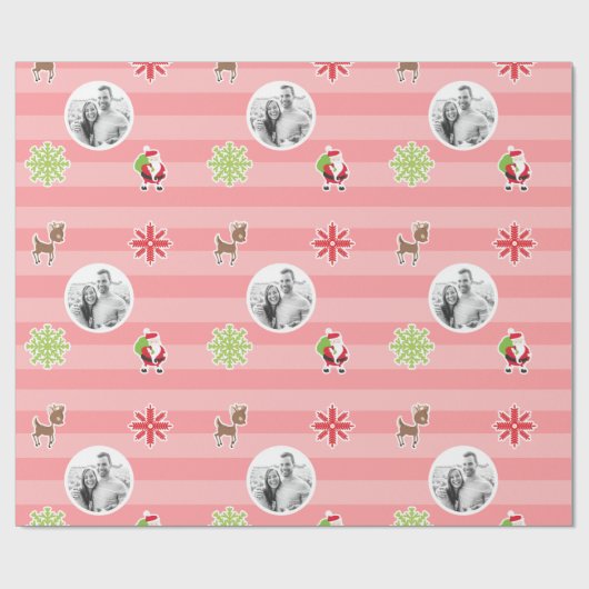 Speciaal ontwerp voor rood kerstteken cadeaupapier (Vlak)