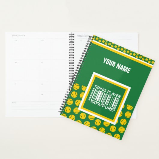 Speciaal ontwerp voor tennissers, trainingen en planner (Display)