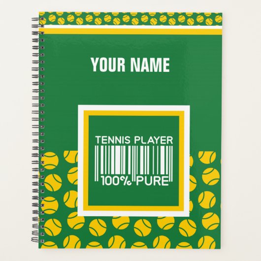 Speciaal ontwerp voor tennissers, trainingen en planner (Voorkant)