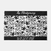 Speciaal ontwerp voor zwart-wit, grijs Shabby Deurmat (Voorkant)