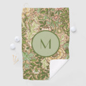 Speciaal ontwerp William Morris Pattern Golfhanddoek (Insitu)
