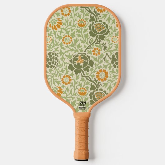 Speciaal ontwerp William Morris Pattern Pickleball Paddle (Achterkant)