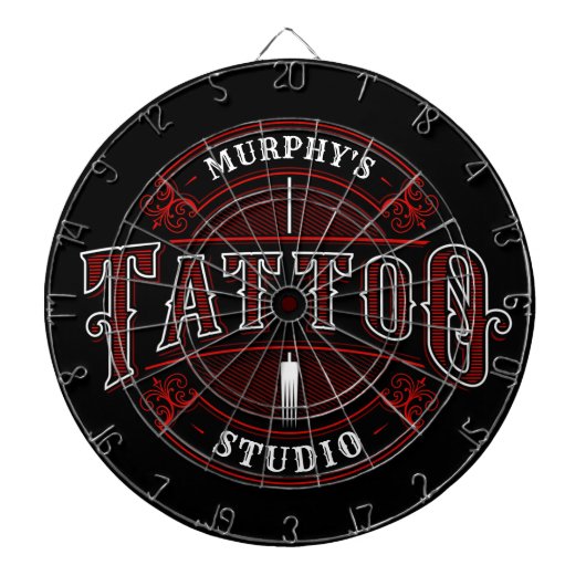 Speciaal ontwikkeld Tattoo voor traditionele stijl Dartbord (Voorkant)