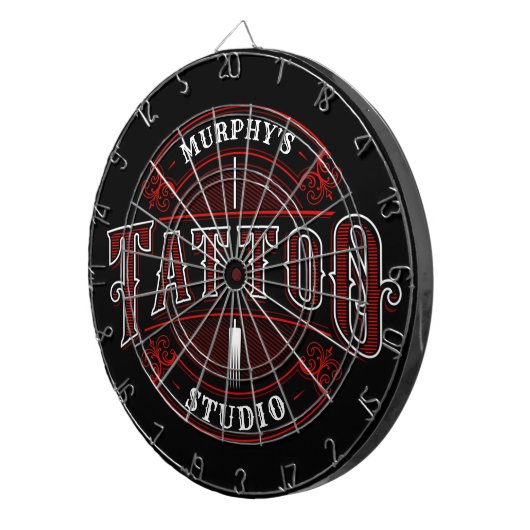 Speciaal ontwikkeld Tattoo voor traditionele stijl Dartbord (Voorkant Rechts)