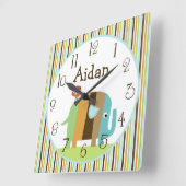 Speciaal ontwikkelde Afrikaanse olifantenklok Vierkante Klok (Hoek)