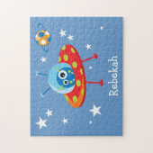 Speciaal ontworpen Alien-ruimteschip Legpuzzel (Verticaal)