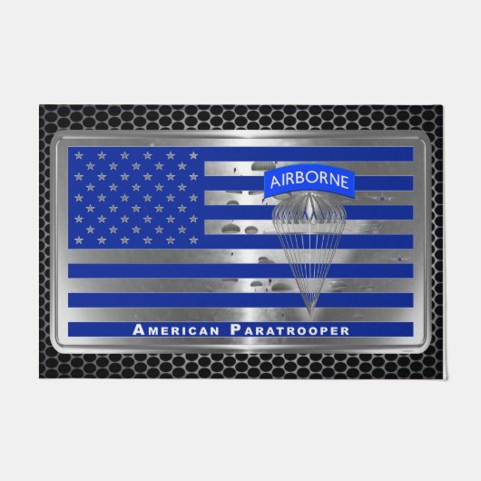 Speciaal ontworpen Amerikaanse paratrooper vlag Deurmat (Voorkant)
