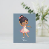 Speciaal ontworpen balletdanser briefkaart (Staand voorkant)