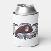 Speciaal ontworpen Beret op Basic Airborne Wings Blikjeskoeler (Blikje Voorkant)