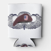 Speciaal ontworpen Beret op Basic Airborne Wings Blikjeskoeler (Voorkant)