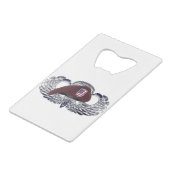 Speciaal ontworpen Beret op Basic Airborne Wings Creditkaart Flessenopener (Achterkant Gekanteld)