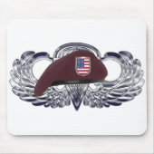 Speciaal ontworpen Beret op Basic Airborne Wings Muismat (Voorkant)