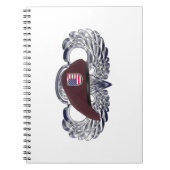 Speciaal ontworpen Beret op Basic Airborne Wings Notitieboek (Voorkant)