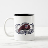 Speciaal ontworpen Beret op Basic Airborne Wings Tweekleurige Koffiemok (Links)