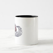 Speciaal ontworpen Beret op Basic Airborne Wings Tweekleurige Koffiemok (Center)