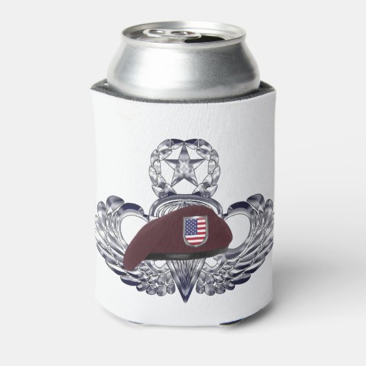 Speciaal ontworpen Beret op vliegende vleugels Blikjeskoeler (Blikje Achterkant)