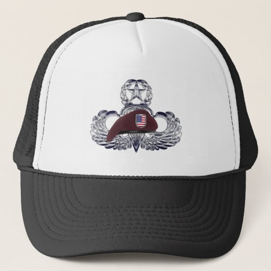 Speciaal ontworpen Beret op vliegende vleugels Trucker Pet (Voorkant)