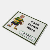Speciaal ontworpen deurmat van Rugby Enthusiast (Schuin)
