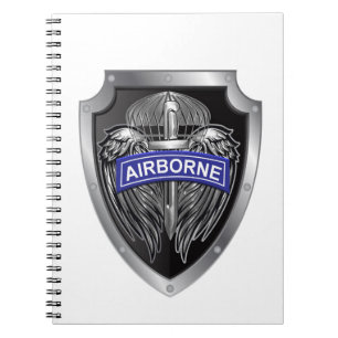 Speciaal ontworpen gevleugeld airborne schild notitieboek